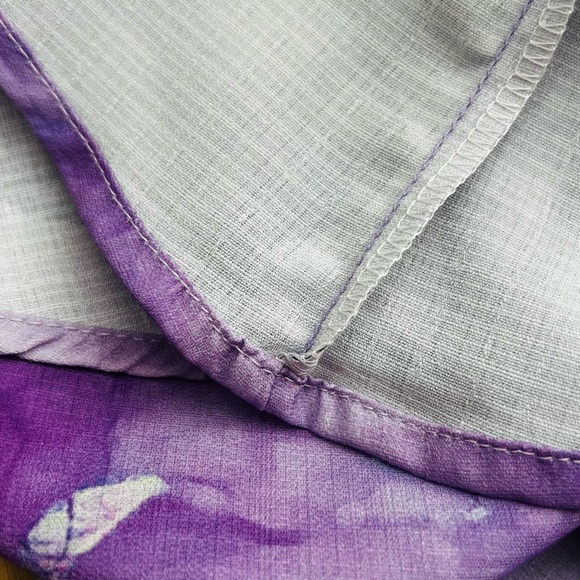 Just Fashion Now asymmetrical tunic, Purple/Rose/Lilac/White/Gold, XL, Bamboo - Picture 9 of 12